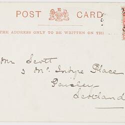 Postcard - Sunset Williamstown, Melbourne, To Mr Scott from Marion Flinn, Melbourne, 29 Mar 1904
