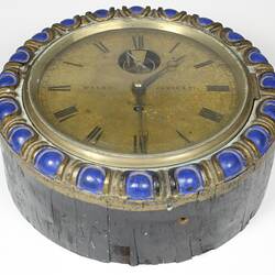 Wall Clock with Round Carved Case