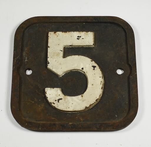 Locomotive Number Plate - '5'