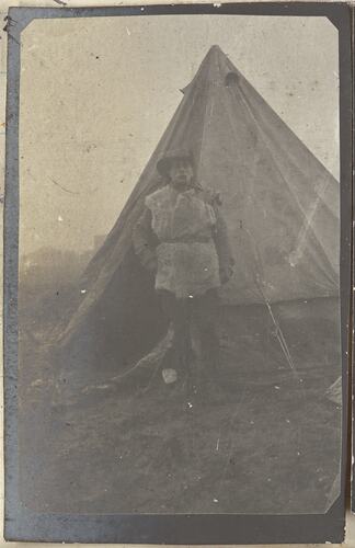 Soldier & Tent, Somme, France, Sergeant John Lord, World War I, 1916