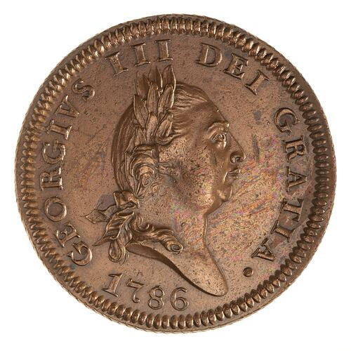 Coin - 1 Penny, Isle of Man, 1786