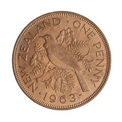 Coin - 1 Penny, New Zealand, 1963
