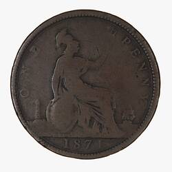 Coin - Penny, Queen Victoria, Great Britain, 1871