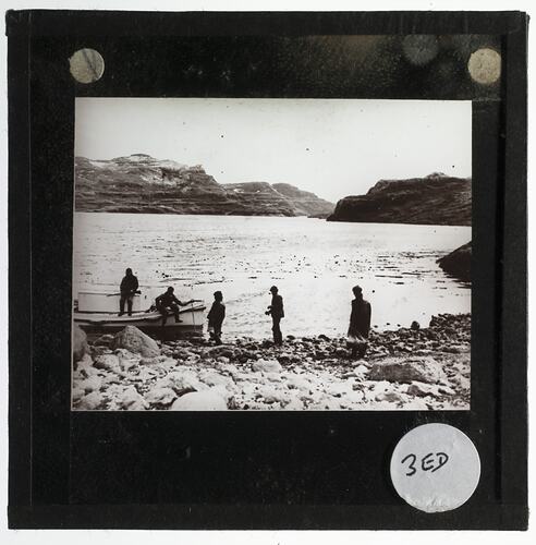 Lantern Slide - 'Bossiers Arm, Kerguelen Island' BANZARE Voyage 1, Antarctica, 1929-1930