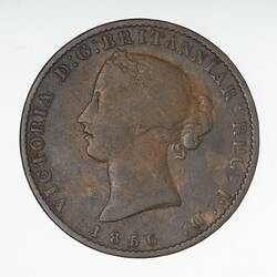 Coin - 1/2 Penny, Nova Scotia, Canada, 1856