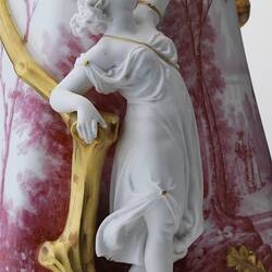 Porcelain vase, Transfer Printed & Relief Moulded, Europe, circa 1880