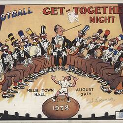Programme - 'Football Get-Together Night', Melbourne Town Hall, 29 Aug 1938