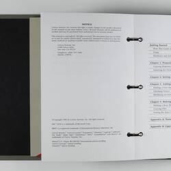 Manual - 'IBM Constellation II & IBM Personal Computer', Corvus Systems, 1984