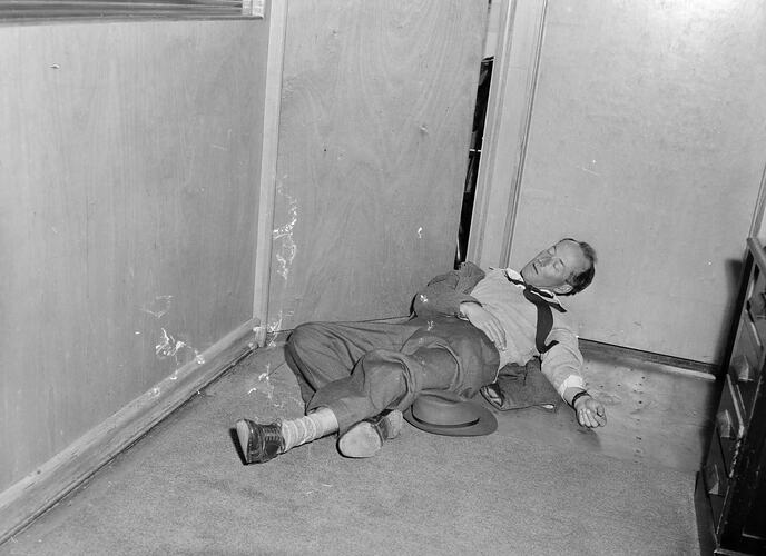 Negative - Sleeping Man, Melbourne, Victoria, Sep 1953