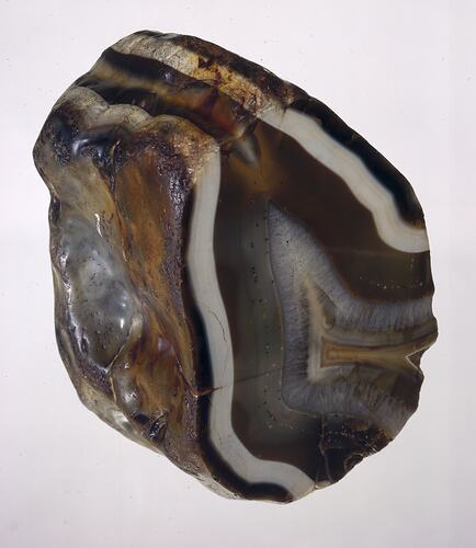 Black and white striped agate slices.