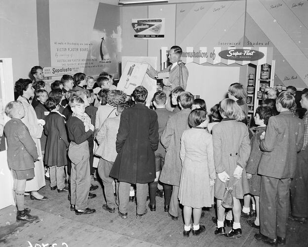 British Paints, Children Watching Presentation, Victoria, 1954-1955