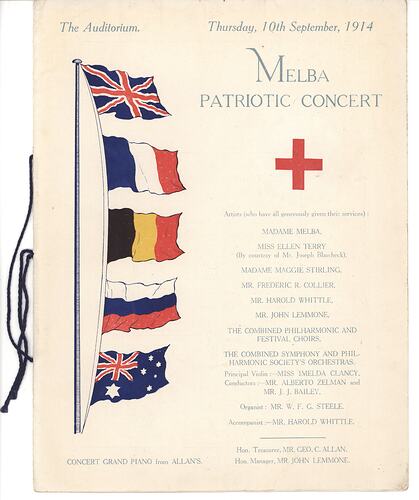 Programme - Melba Patriotic Concert, 1914