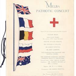 Programme - Melba Patriotic Concert, 1914