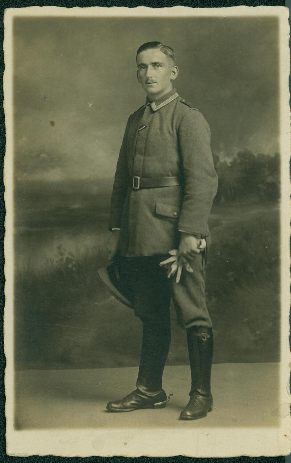 Postcard - Portrait of Male Soldier, German, World War I, 1914-1918