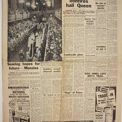 Newspaper - 'Herald', Lucy Hathaway, Ballarat, 3 June 1953