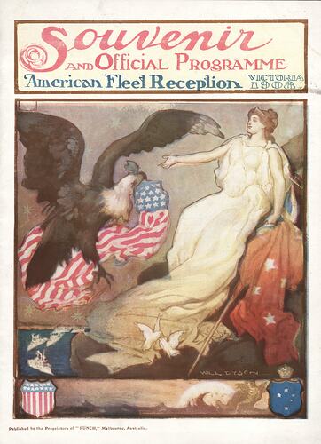 Programme - 'American Fleet Reception', Official Souvenir Programme, Punch, Melbourne, 29 Aug 1908