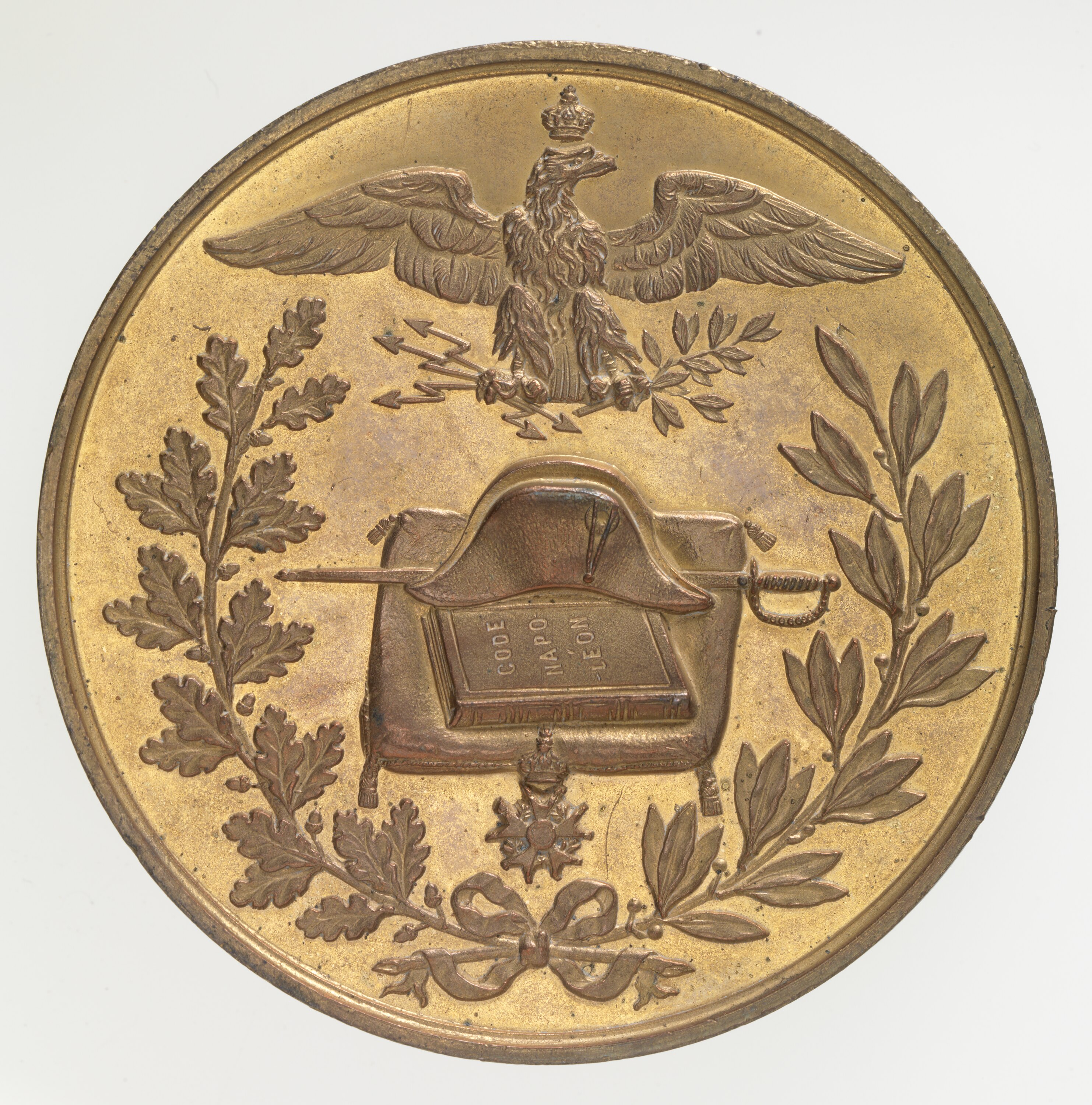 Médaille Souvenir Centenaire Napoléon 1er 1769-1869 - Bronze Doré - XIXe Siècle