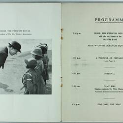 Pages from an official programme.