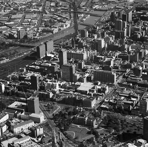 Negative - Aerial View of Melbourne, circa 1965