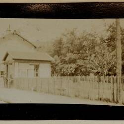 Photograph - House & Picket Fence, Belgium, Private John Lord, World War I, 1916