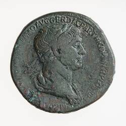 Coin - Sestertius, Emperor Trajan, Ancient Roman Empire, 116-117 AD