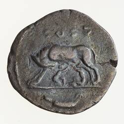 Coin - Denarius, Emperor Vespasian for Domitian, Ancient Roman Empire, 77-78 AD