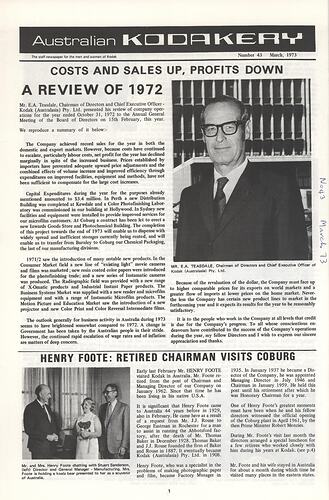 Newsletter - 'Australian Kodakery', No 43, Mar 1973