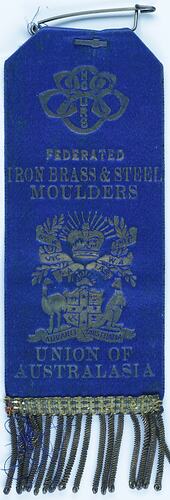 Ribbon - Federated Iron, Brass & Steel Moulders Union of Australasia, 1899-1914