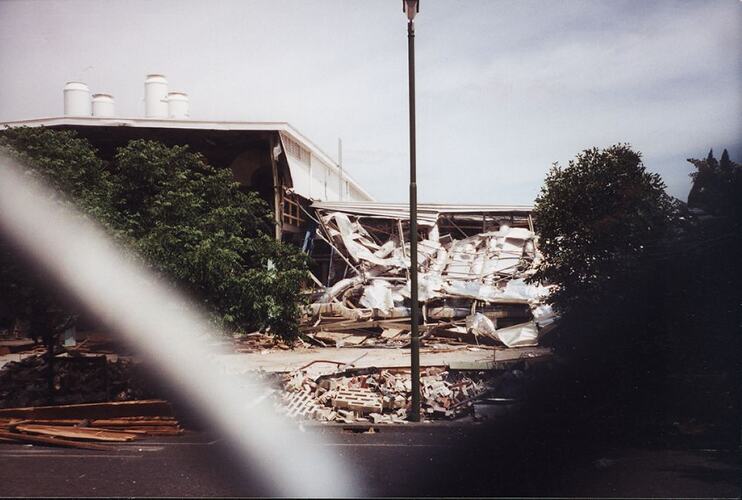 Photograph - Demolition of Kodak Factory Building 20, Kodak Australasia Pty Ltd, Coburg, 2000-2001