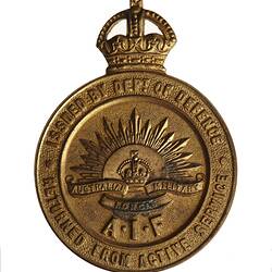 Badge - Returned from Active Service, Australia, 1914-1919