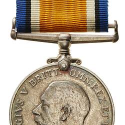 Medal - British War Medal, Great Britain, Private A.L.B. Hampton, 1914-1920
