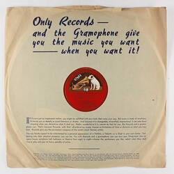 Disc Recording - His Master's Voice,  Double Sided, 'Del Tempo Al Limitar' & 'Enzo Grimaldi', 1930-1956