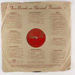 Disc Recording - Gramola,  Double Sided, 'Un Nido De Memorie' & 'Si Puo' (Il Pagliacci), 1927-1938