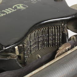 Detail of old fashioned typewriter.