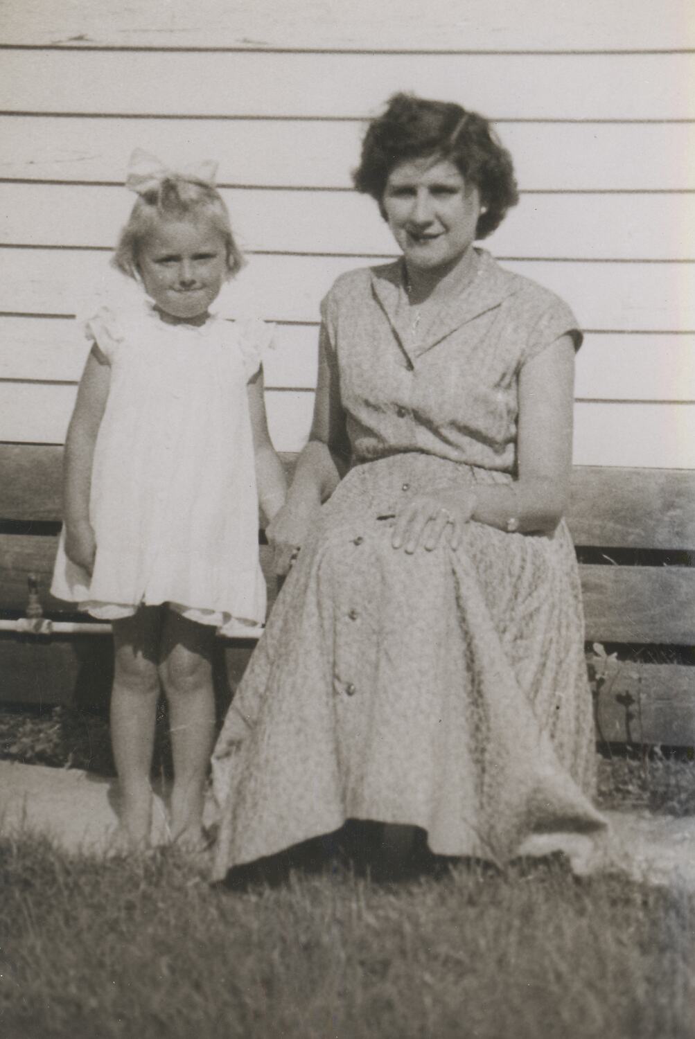 Photograph - Eileen & Susan Leech Outside their House, Frankston, circa ...