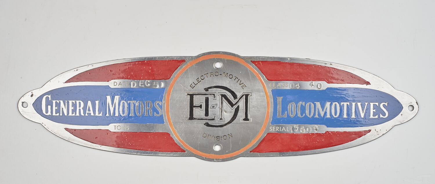 Builders Plate General Motors, ElectroMotive Division