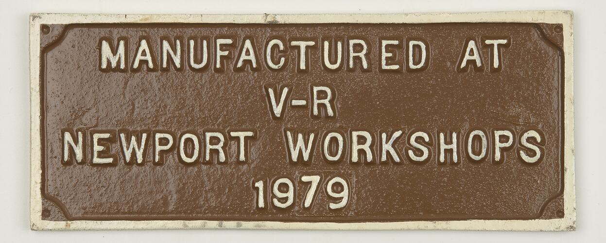 Locomotive Plate - VR Workshops 1979