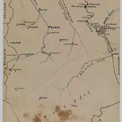 Map - Germany, Occupation Zone 3,  World War I, 1918-1919