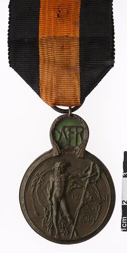 Medal - Ijzer (Yser) Medal, Belgium, 1918 - Obverse
