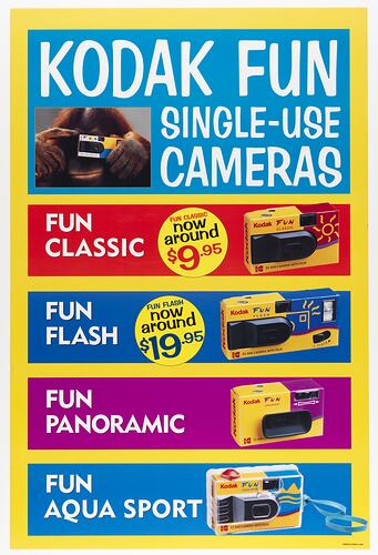 Poster - Kodak Australasia Pty Ltd, 'Kodak Fun Single Use Cameras', 1997-1999