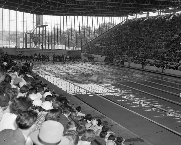 Swimming Event, Olympic Pool, Melbourne, Victoria, 1956