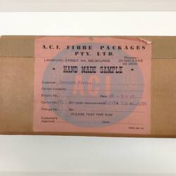 Box - Packaging, Cardboard, ACI Fibre Packages, 1963