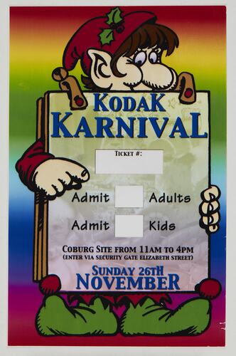 Ticket - Kodak Australasia Pty Ltd, 'Kodak Karnival'