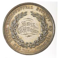 Medal - Royal Agricultural Society of Victoria, Second Prize, Victoria, Australia, 1889-1890