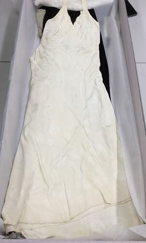 SH 900650, Dress - Evening, Ivory Crepe, Presumed by Violet Morgan, 1936 (CLOTHING), Object, Registered