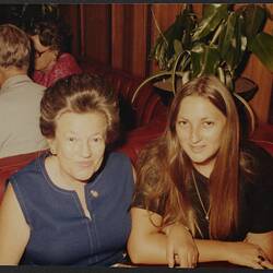 Digital Photograph - Ede Horton With Her Mother Nina At Restaurant, Sydney, 1975