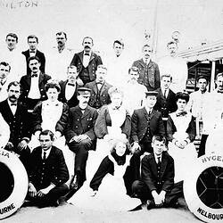 Negative - PS Hygeia Crew, Port Phillip Bay, Victoria, circa 1915