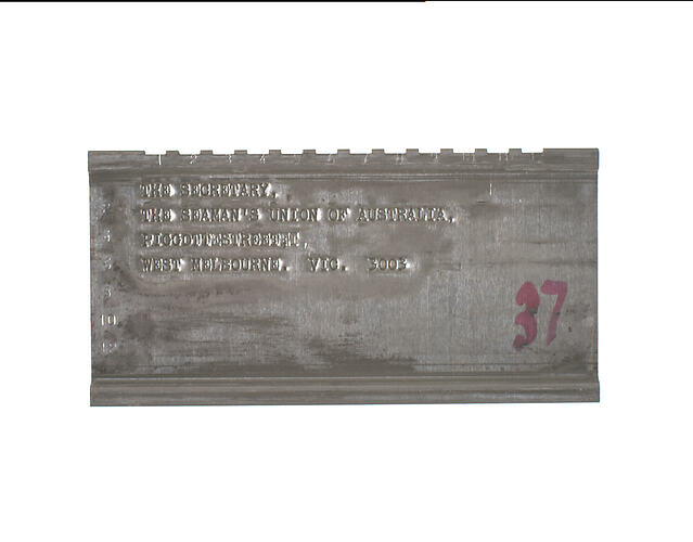 Address Plate - Seamen's Union of Australia