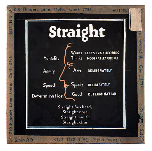 Lantern Slide - Universal Opportunity League, 'Straight'