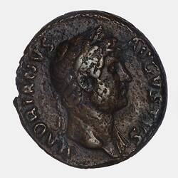 Coin - As, Emperor Hadrian, Ancient Roman Empire, 125-128 AD